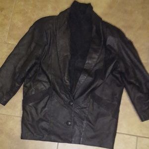 GENIUNE Leather Blazer Jacket